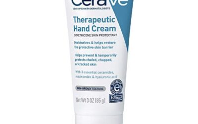 CeraVe Therapeutic Hand Cream for Dry Cracked Hands With Hyaluronic Acid and Niacinamide | Fragrance Free 3 Ounce