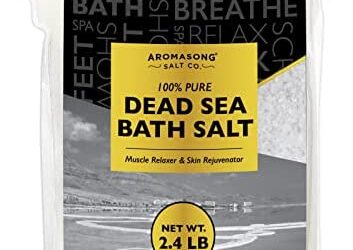 Aromasong Dead Sea Salts for Soaking – 2.43 Lbs Fine Grain Bath Salt Soak in Large Bulk resealable Pack, 100% Pure & Natural – Soak for Women & Men to Relax Tired Muscles and Treat Skin Issues