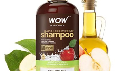 WOW Skin Science Apple Cider Vinegar Shampoo – Hair Growth Shampoo for Thinning Hair, Hair Loss & Dandruff Shampoo – Parabens & Sulfate Free Shampoo – Clarifying Shampoo for Build Up Purifying Shampoo