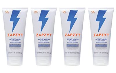 ZAPZYT Acne Wash with Salicylic Acid 6.25 oz (Pack of 4)