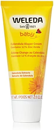 Weleda Baby Calendula Diaper Cream, 2.8 Fluid Ounce, Plant Rich Protection with Calendula, Chamomile, Sweet Almond Oil, Lanolin and Zinc Oxide