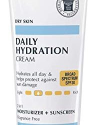 Eucerin Daily Hydration Broad Spectrum SPF 30 Sunscreen Body Cream for Dry Skin, 8 Oz Tube