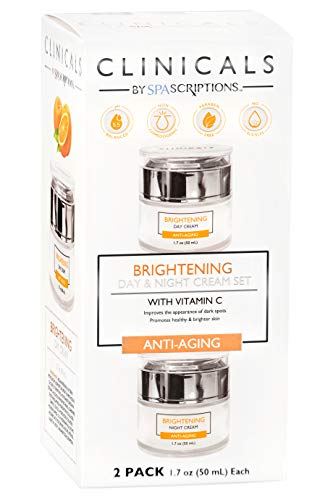 SpaScriptions Clinicals Brightening Vitamin C Day & Night Cream Set – 2 Pack (1.7oz)