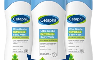 Cetaphil Ultra Gentle Refreshing Body Wash, Refreshing Scent For Dry to Normal, Sensitive Skin, 16.9oz Pack of 3, with Aloe Vera, Calendula, Vitamin B5, Hypoallergenic, Dermatologist Tested