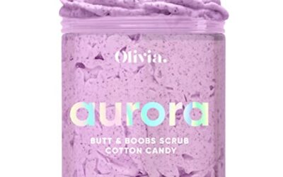 OLIVIA Aurora Buttocks & Breasts Exfoliating Scrub – Handcrafted Booty & Bust Exfoliator for Acne, Cellulite, Pimples, Blackheads, Ingrown Hair, Razor & Bikini Bumps. Exfoliate, Hydrate, Smoothen & Polish. Tiktok Viral – Premium Natural Ingredients & Cruelty Free. (10 Fl Oz.)