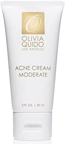 OLIVIA QUIDO Clinical Skincare Acne Cream Moderate (2 fl.oz.) | Formulated with Benzoyl Peroxide for Mild to Severe Acne Spot Treatment | Acne Scar and Blemish Corrector | Pimple Cream for Breakouts
