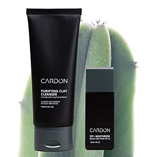 Cardon Men’s Skincare Set | Premium Korean Skincare for Sensitive Skin and Oily Skin | Water-based Face Moisturizer with SPF 30, Gentle Face Wash