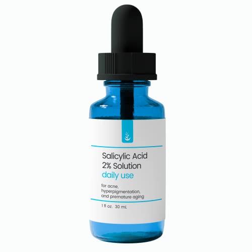 Pure Original Ingredients Salicylic Acid 2% Solution (30 mL) by Pure, Treats Acne, Hyper-pigmentation, & Premature Aging, Daily Use Facial Serum