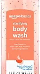 Amazon Basics Clarifying Pink Grapefruit Body Wash, 2% Salicylic Acid Acne Treatment, Dermatologist Tested, 8.5 Fluid Ounces, Pack of 1