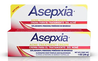 Asepxia Acne Spot Treatment Cream for Pimples and Blackheads with 10% Benzoyl Peroxide, 1 ounce, White, (GEN00669)