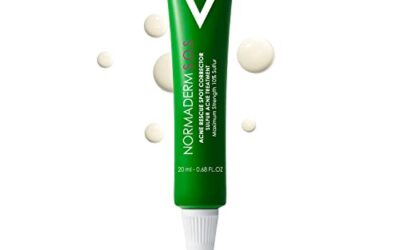 Vichy Normaderm S.O.S Acne Rescue Spot Corrector, Acne Spot Treatment for Face with 10% Sulfur, Niacinamide & Glycolic Acid, Blemish Remover and Pimple Cream to Reduce Breakouts for Sensitive Skin