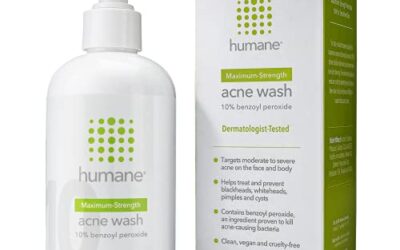 humane Maximum-Strength Acne Wash – 10% Benzoyl Peroxide Acne Treatment for Face, Skin, Butt, Back and Body – 8 Fl Oz – Dermatologist-Tested Non-Foaming Cleanser – Vegan, Cruelty-Free