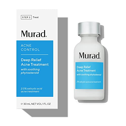 Murad Deep Relief Acne Treatment – Acne Control Max Strength 2% Salicylic Acid, Healing Treatment for Deep, Uncomfortable Cystic Acne, 1 Fl Oz