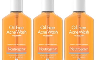 Neutrogena Oil-Free Acne Fighting Face Wash, Daily Cleanser with Salicylic Acid Acne Treatment, 9.1 Fl Oz (Pack of 3)