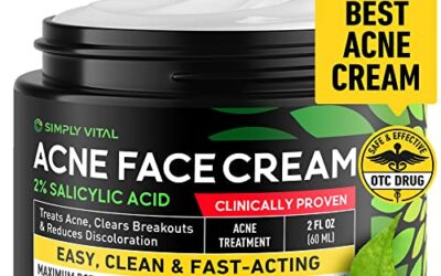 Acne Medication Face Cream – Made in USA Fast Acting Drug Acne Treatment For Stubborn Pimple Blackhead Whitehead Blemish – Soothing Acne Moisturizer for Inflammation Relief & Acne Scar Prevention 2oz