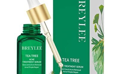 Tea Tree Oil Serum, BREYLEE Acne Treatment for Prone Face Sensitive Skin Care, Cystic Acne Pimples Scars Remover, Redness Relief, Niacinamide Facial Moisturizer, Anti Aging Essence, 30ml/1.01fl oz