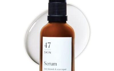 47 Skin Hydrating Face Serum for Clearing Acne and Scars, Anti-Blemish & Scar Repair Serum Skincare Treatment with Silver Chitoderm Smooth Skin Moisturiser Serum for All Skin Types (1.01 oz)