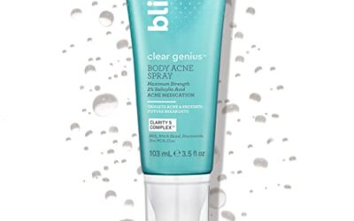 Bliss Clear Genius Body Acne Spray – 3.5 Fl Oz – Maximum Strength 2% Salicylic Acid & Niacinamide – Targets Body Acne & Prevents Future Breakouts – Post Workout – Clean – Vegan & Cruelty-Free