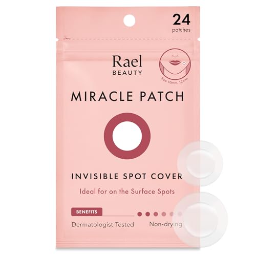 Rael Pimple Patches, Miracle Invisible Spot Cover – Hydrocolloid Acne Pimple Patches for Face, Blemishes and Zits Absorbing Patch, Breakouts Treatment Skin Care, Facial Stickers, 2 Sizes (24 Count)