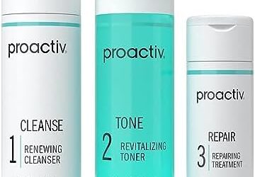 3 Step Acne Treatment Benzoyl Peroxide Face Wash, Repairing Acne Spot Treatment for Face and Body, Exfoliating Toner – 60 Day Acne Skin Care Kit, Multicolor