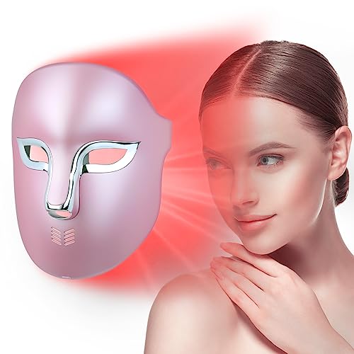 LED Facial Acne Treatment Device, Four-color Adjustable, Three-gear Light Intensity Adjustable, Remote Control, (FSA/HSA Eligible)