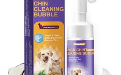 Cat Black Chin Cleaner 5fl.oz, Cruelty-Free Cat Acne Chin Treatment with Soft Silicone Brush Head, Removes Feline Blackheads, 2 in1 Hair Health Cleaner-Oil | Dirt-(White)