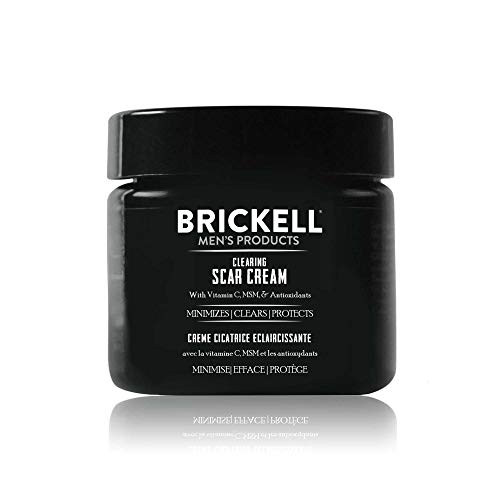 Brickell Men’s Clearing Scar Cream for Men, Natural and Organic Scar Clearing Cream to Reduce the Appearance of Scars and Even Skin Pigmentation, 2 Ounces, Scented