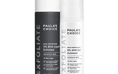 Paula’s Choice SKIN PERFECTING 8% AHA Gel Exfoliant & 2% BHA Liquid Duo – Facial Exfoliants for Blackheads, Enlarged Pores, Wrinkles, and Fine Lines w/Glycolic and Salicylic Acid