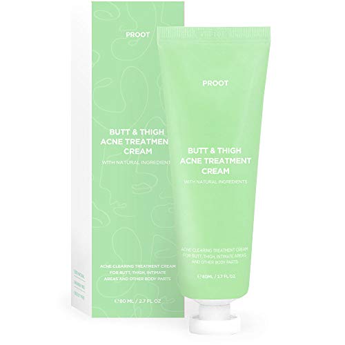 Butt Acne Treatment Cream in Tube Type | Travel Friendly | Clears Acne, Ingrown Hairs, Zits, Razor Bumps, Blackheads and Dark Spots for the Butt, Thigh and Other Sensitive Area | Prevents Future Breakouts