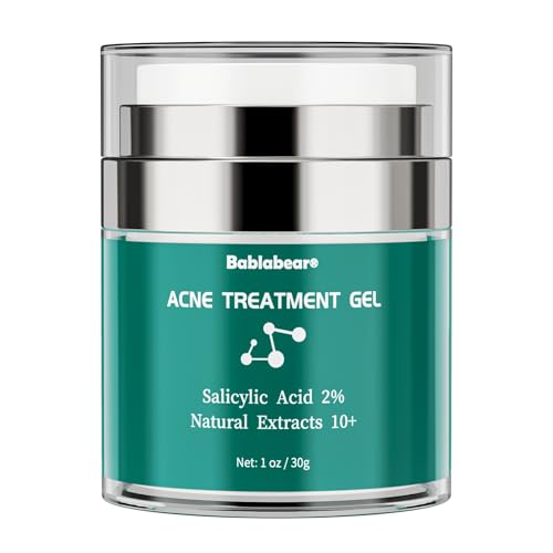 2% Salicylic Acid Acne Treatment Cream for Face Back/Butt/Body,Spot Treatment for Pimples,Face Blemishes,Blackheads,Oil Control,Ingredients are Natural,Suitable for Teenagers/Women/Men（30g）