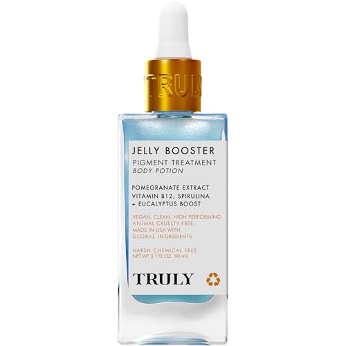 Truly Beauty Jelly Booster Pigment Treatment Body Potion Scar Treatment – Fast Absorbing Acne Scar for Face And Body – Scar Removal Ointment – Lightweight Scar Serum for Everyday Use 3.1 OZ