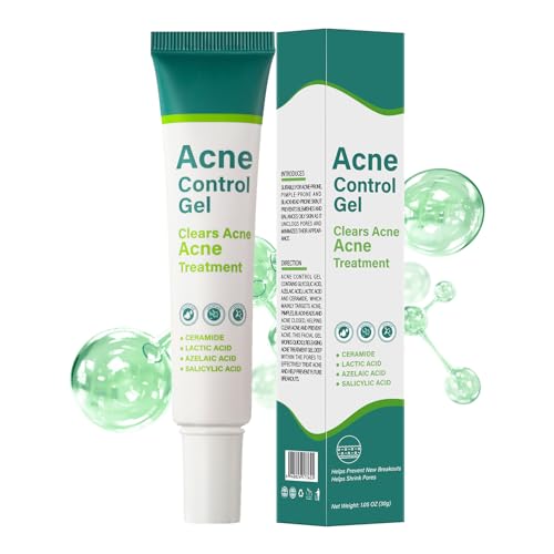 Azelaic Acid Facial Gel,Acne Treatment Gel,With Salicylic Acid ,Ceramide, and Lactic Acid, for Redness Relief, Balance Excess Sebum, Ease Pimple and Clarify Skin,Azelaic Acid Cream 1Fl.oz