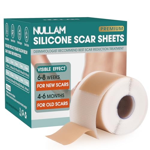 Silicone Scar Sheets, Silicone Scar Tape(1.6″x 158″), Scar Tape for Scar Removal Treatment, Reusable Silicone Scar Strips for Surgical, C-Section, Keloid, Burn, Acne, Surgical Scars